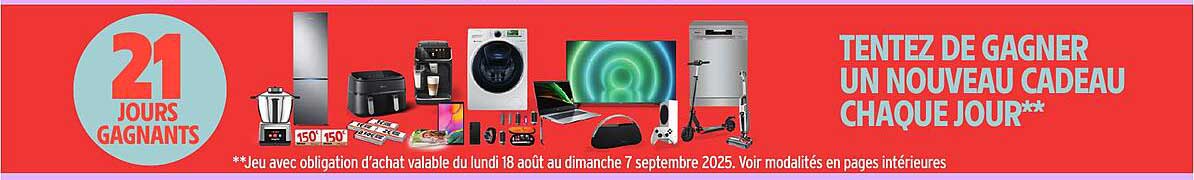 TENTEZ DE GAGNER UN NOUVEAU CADEAU CHAQUE JOUR