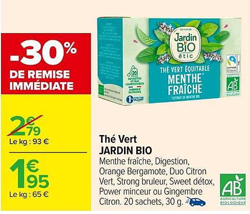Thé Vert JARDIN BIO