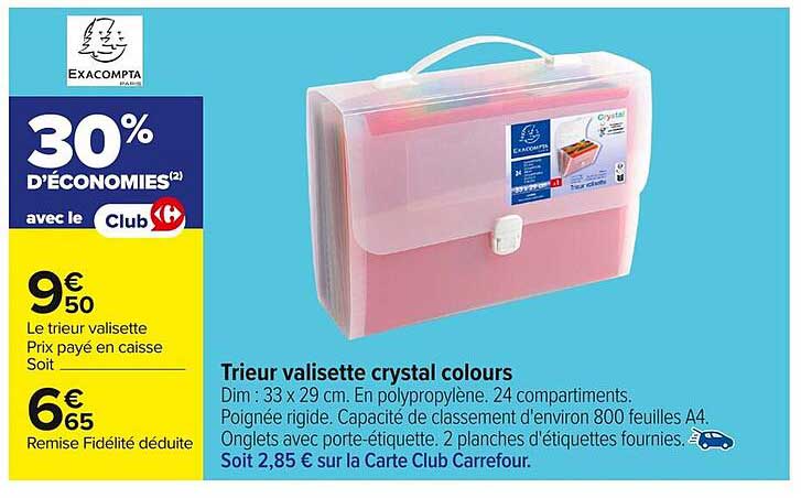 Trieur valisette crystal colours