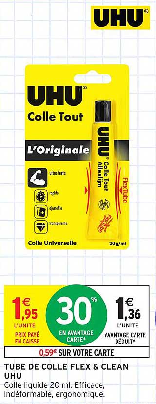 TUBE DE COLLE FLEX & CLEAN UHU