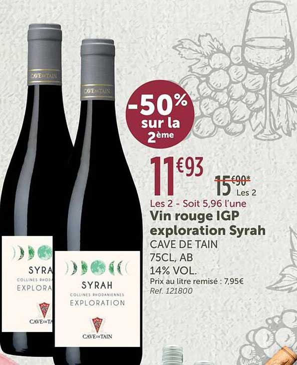 Vin rouge IGP exploration Syrah