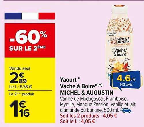 Yaourt " Vache à Boire"(m) MICHEL & AUGUSTIN
