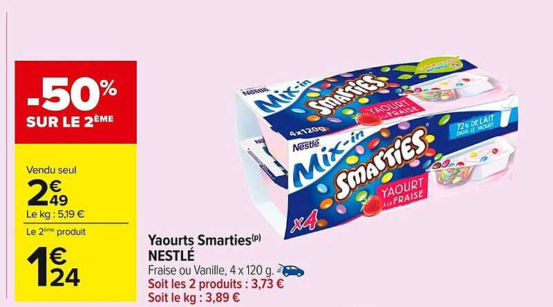 Yaourts Smarties(p) NESTLÉ