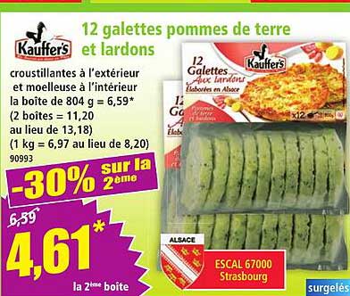 12 galettes pommes de terre et lardons