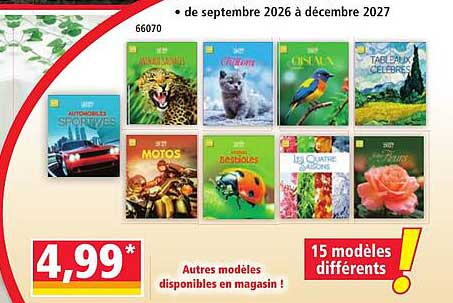 15 modèles différents !