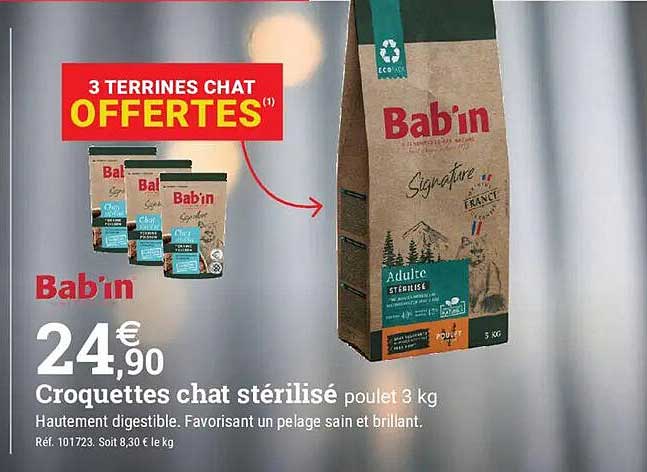 3 TERRINES CHAT OFFERTES