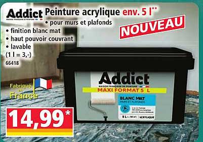 Addict Peinture acrylique env. 5 l