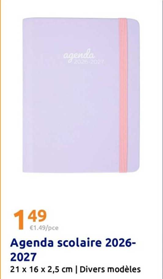 Agenda scolaire 2026-2027