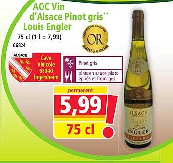 AOC Vin d’Alsace Pinot gris Louis Engler