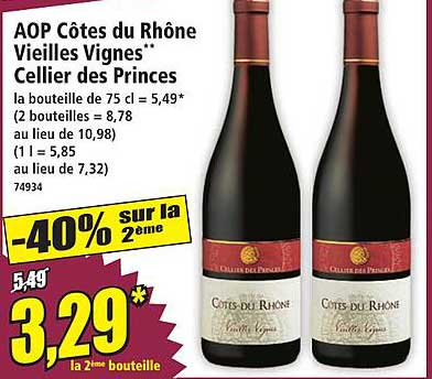 AOP Côtes du Rhône Vieilles Vignes** Cellier des Princes