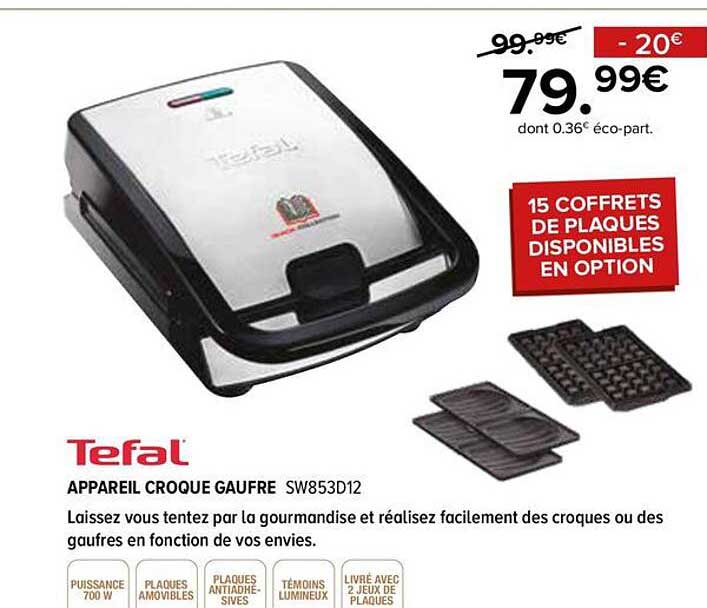 APPAREIL CROQUE GAUFRE SW853D12
