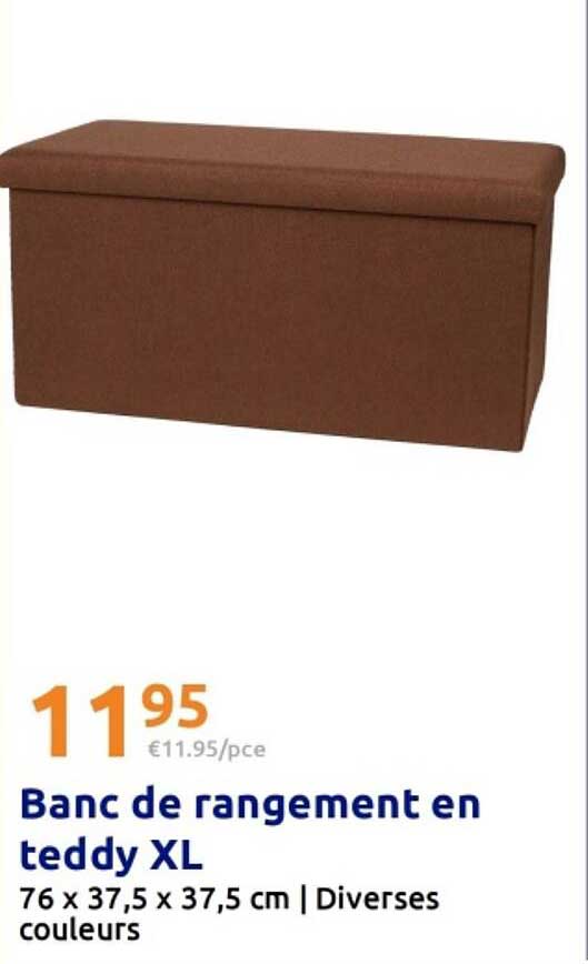 Banc de rangement en teddy XL