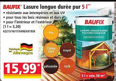 BAUFIX Lasure longue durée pur 5 l