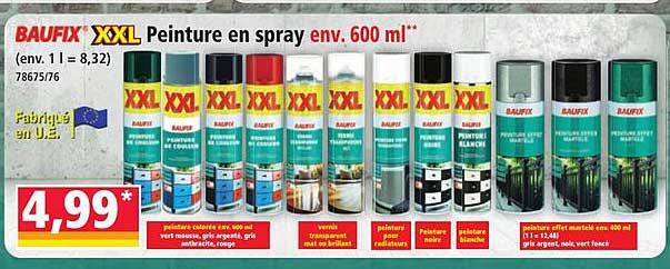BAUFIX XXL Peinture en spray env. 600 ml
