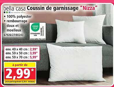bella casa Coussin de garnissage “Nizza”