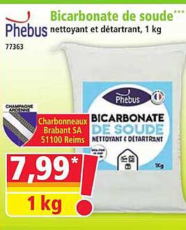 Bicarbonate de soude Phebus nettoyant et détartrant, 1 kg