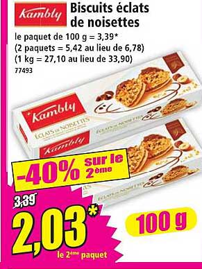 Biscuits éclats de noisettes