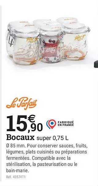 Bocaux super 0,75 L