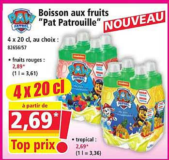 Boisson aux fruits "Pat Patrouille"