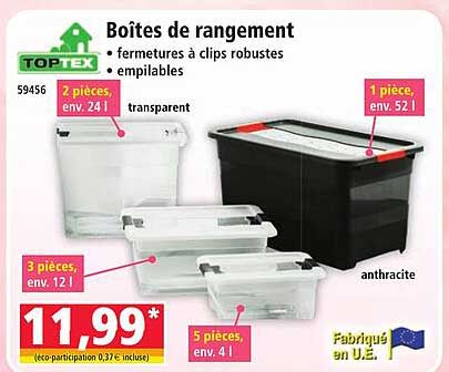 Boîtes de rangement