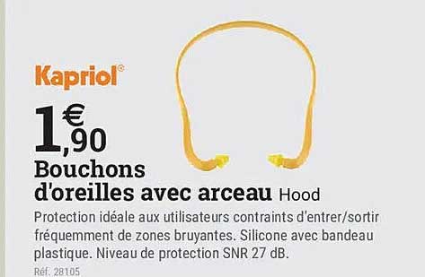 Bouchons d'oreilles avec arceau Hood