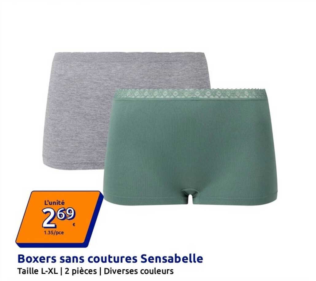 Boxers sans coutures Sensabelle