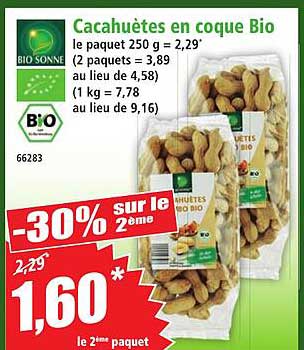 Cacahuètes en coque Bio