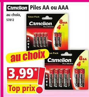 Camelion Piles AA ou AAA