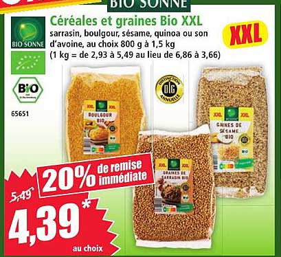 Céréales et graines Bio XXL
