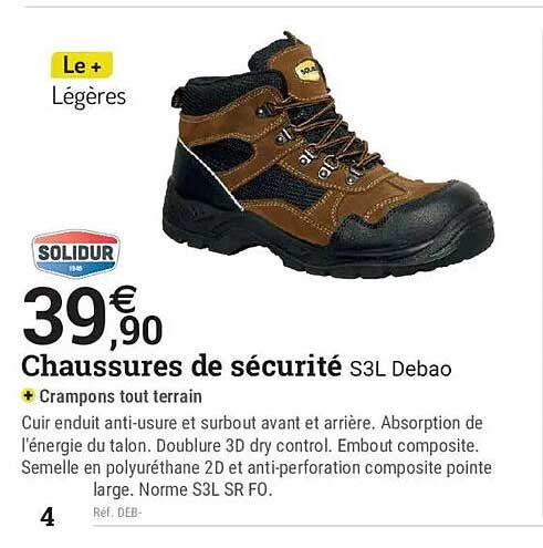 Chaussures de sécurité S3L Debao
