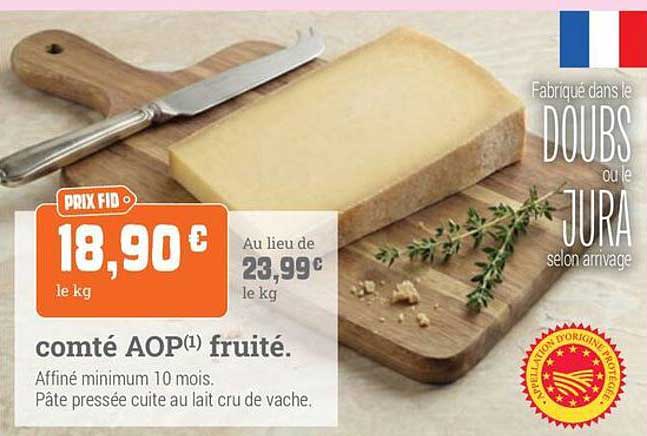 comté AOP fruité.