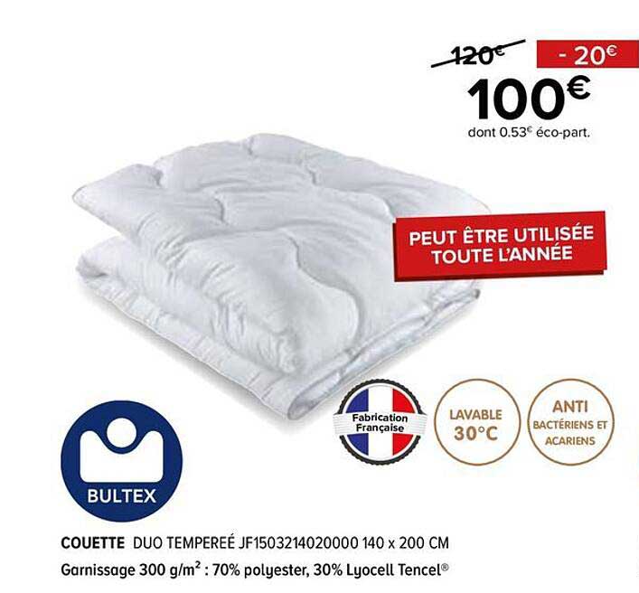 COUETTE DUO TEMPÉRÉE JF1503214020000 140 x 200 CM