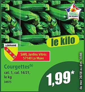 Courgettes(b) le kilo