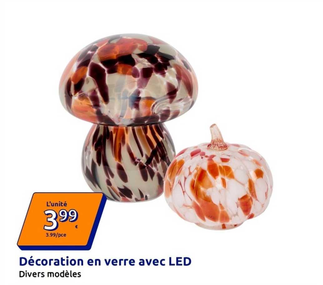 Décoration en verre avec LED