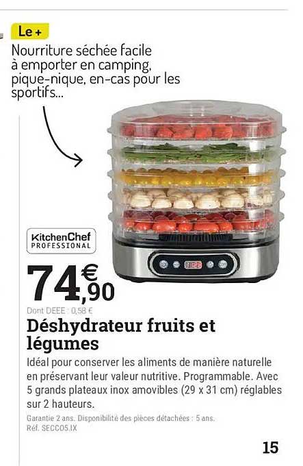 Déshydrateur fruits et légumes