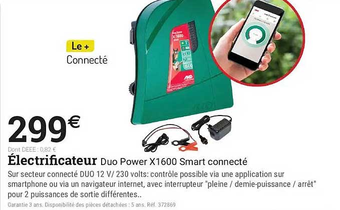 Électrificateur Duo Power X1600 Smart connecté