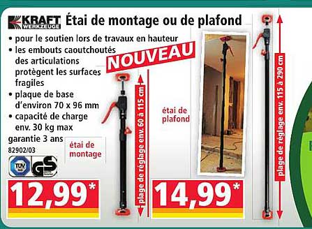 Étai de montage ou de plafond