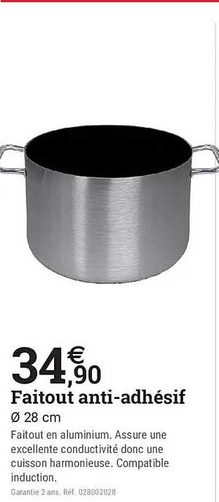 Faitout anti-adhésif Ø 28 cm