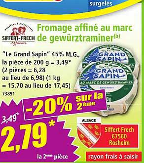Fromage affiné au marc de gewürztraminer(b)