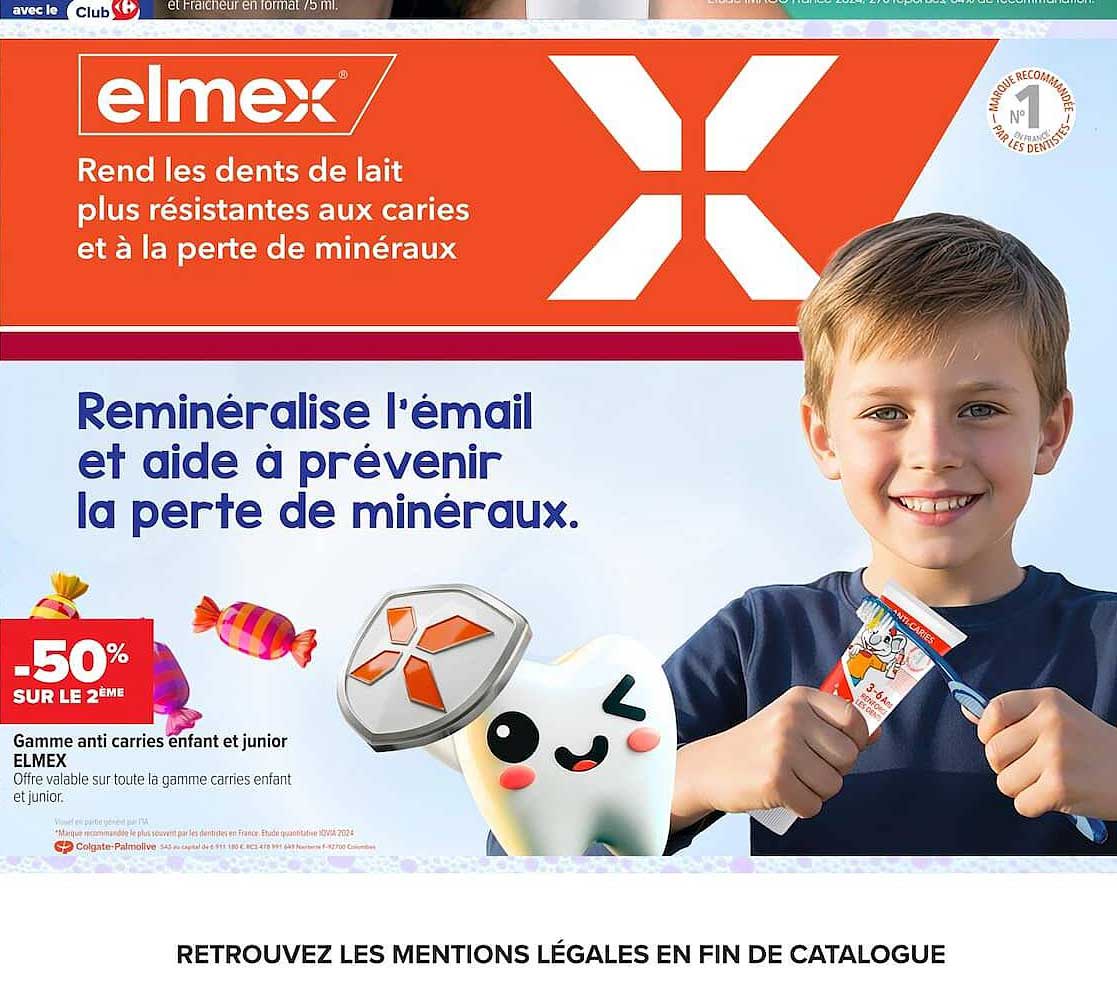 Gamme anti caries enfant et junior ELMEX