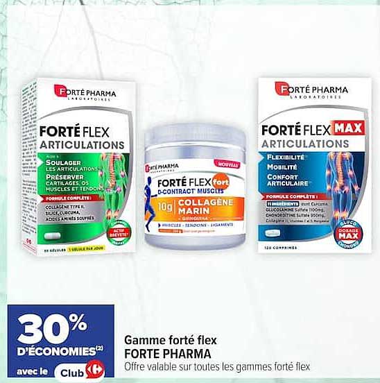 Gamme forté flex FORTE PHARMA Offre valable sur toutes les gammes forté flex