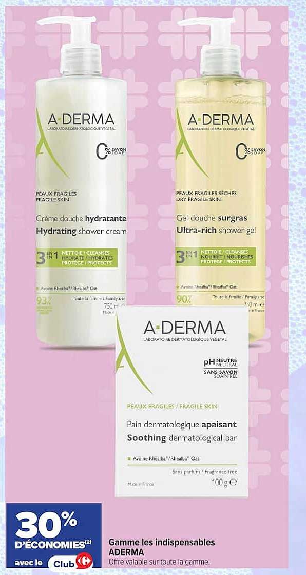 Gamme les indispensables A-DERMA
