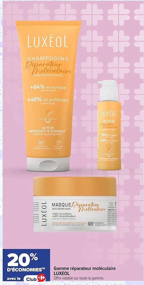 Gamme réparateur moléculaire LUXEOL