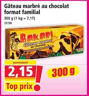 Gâteau marbré au chocolat format familial