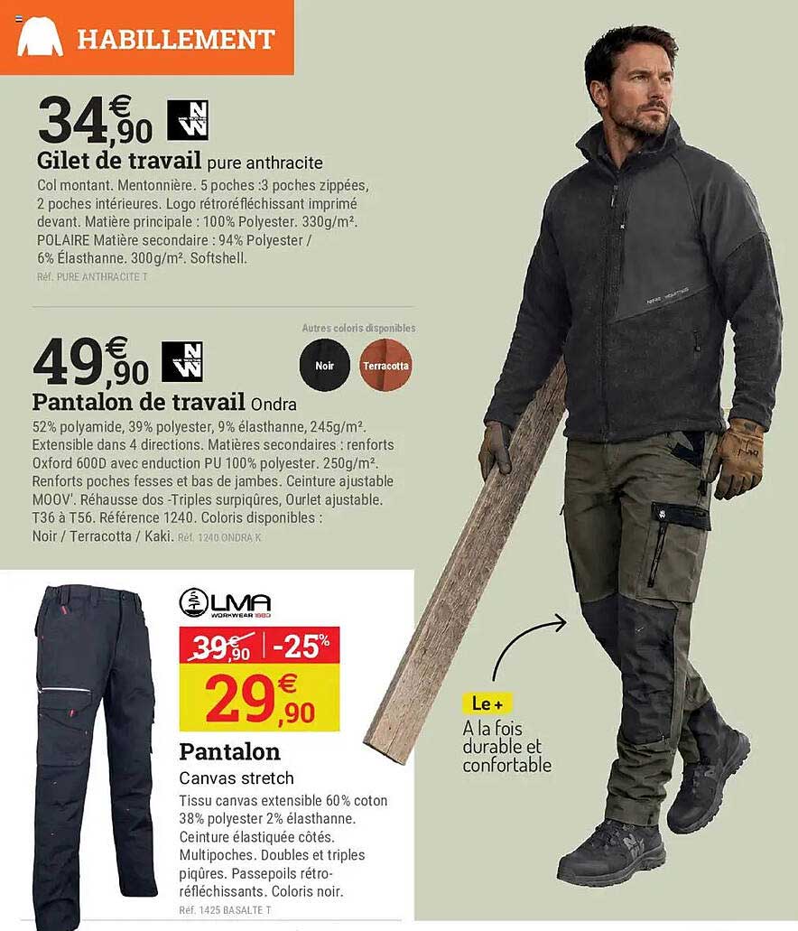 Gilet de travail pure anthracite