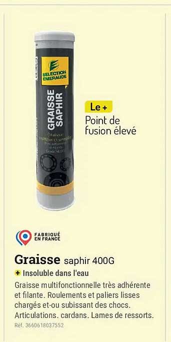 Graisse saphir 400G