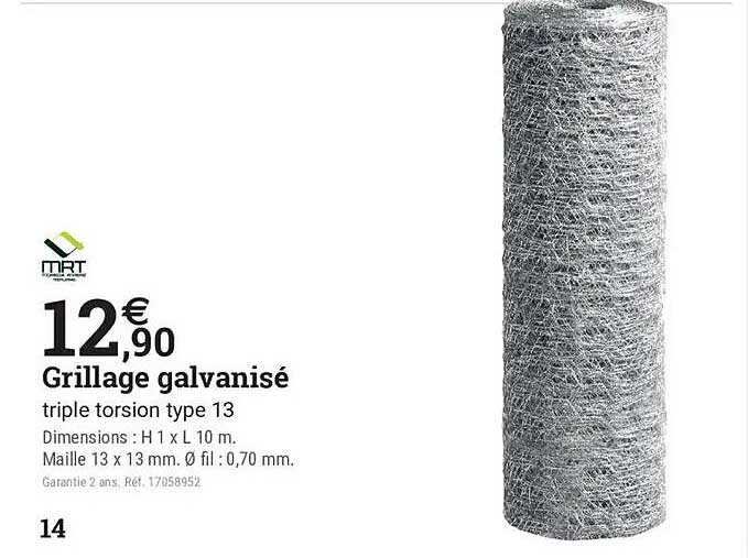Grillage galvanisé