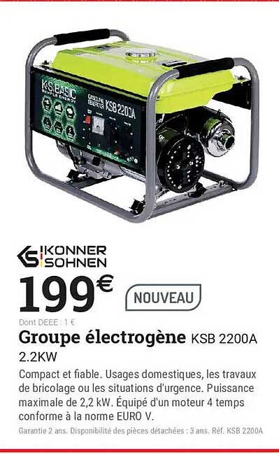 Groupe électrogène KSB 2200A