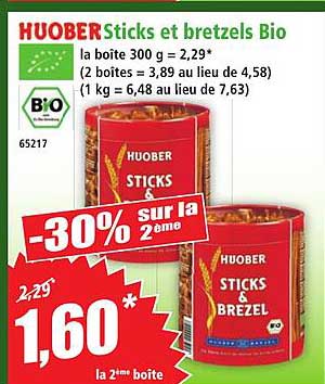 HUOBER Sticks et bretzels Bio