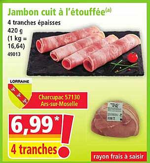 Jambon cuit à l’étouffée(a)